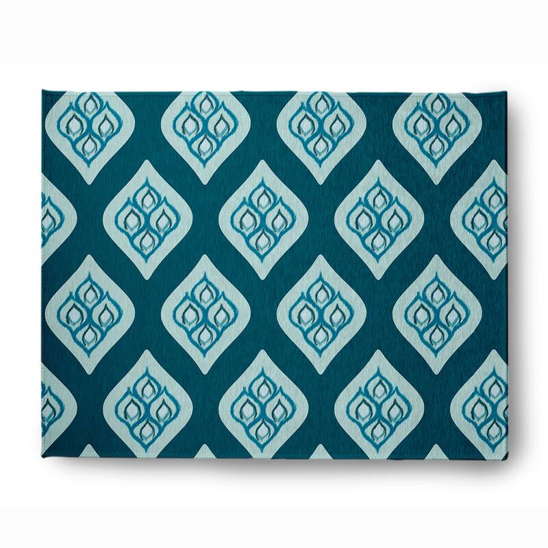 Olgee Bold Pattern Soft Chenille Rug - 8' x 10' - Teal