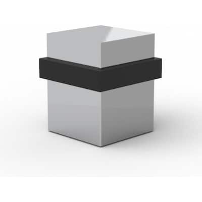 Mega Handles 1.5 Inch Square Floor-Mounted Door Stopper | Heavy Duty Zinc Door Knob and Wall Protection
