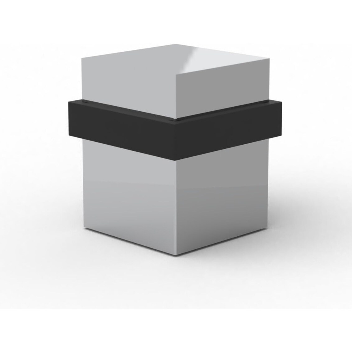 Mega Handles 1.5 Inch Square Floor-Mounted Door Stopper | Heavy Duty Zinc Door Knob and Wall Protection