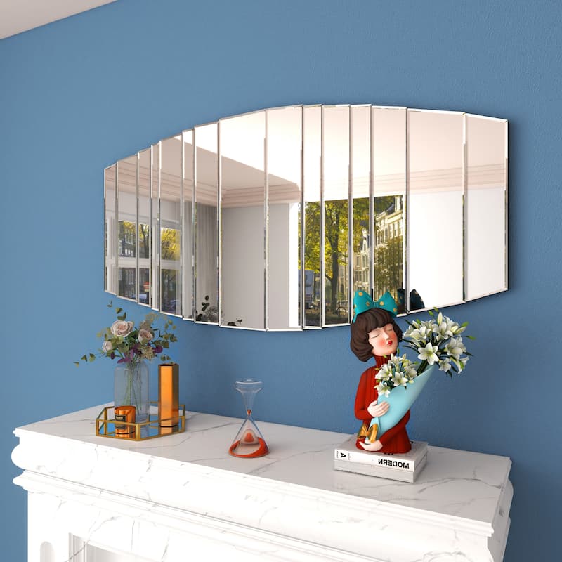 Sunburst Framless Irregular Accent Wall Mirror - 43.3"×21.65"