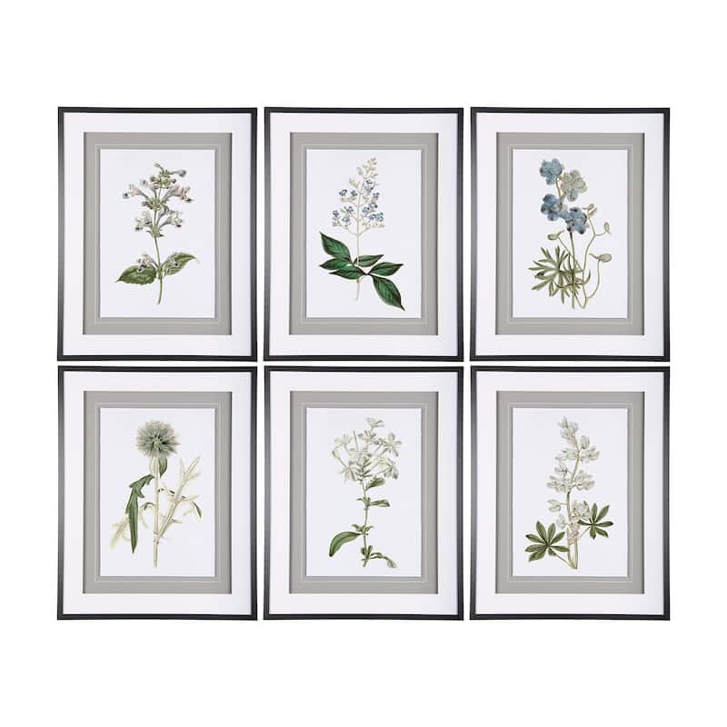 Soft Blue Botanicals VII Framed Art Print