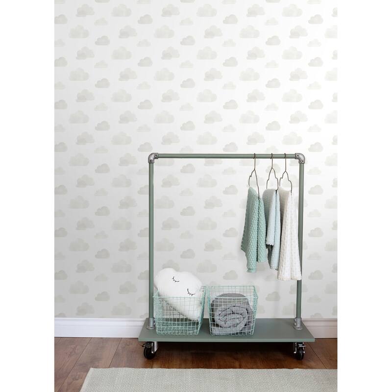 Chesapeake Irie Grey Clouds Wallpaper - 20.9 x 396 x 0.025