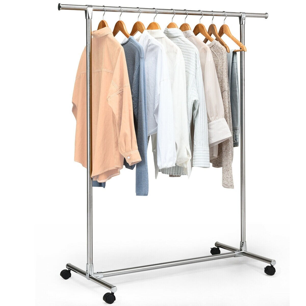 20x Durable Metal Wood Clothes Mens Suits Hangers Rack Outfits