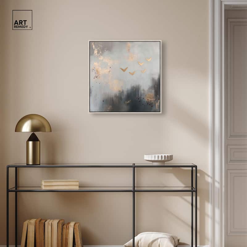 Golden Nebula Canvas by Art Remedy