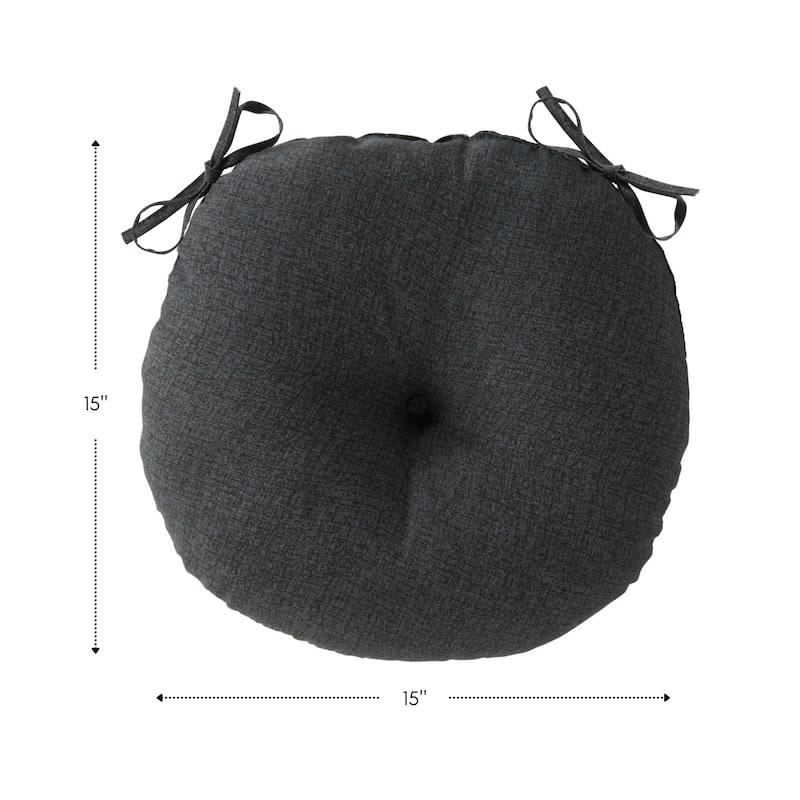 Outdoor 15-inch Round Bistro Chair Cushions (Set of 2)