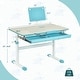 preview thumbnail 12 of 16, Costway Height-Adjustable Kids Desk Children Study Table with Tilt - See Details