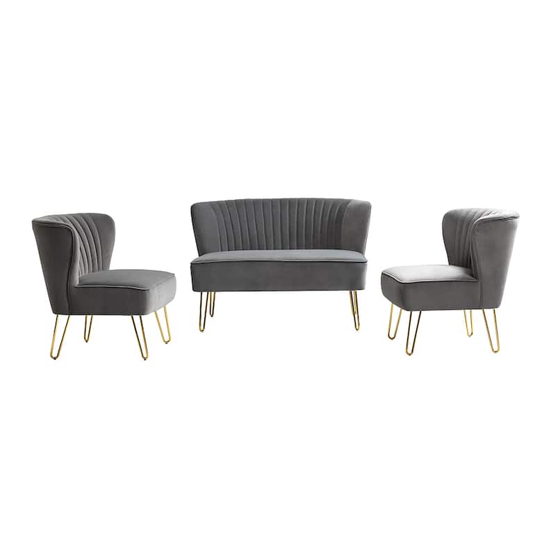 Barto 45" 3 Piece Living Room Set by HULALA HOME