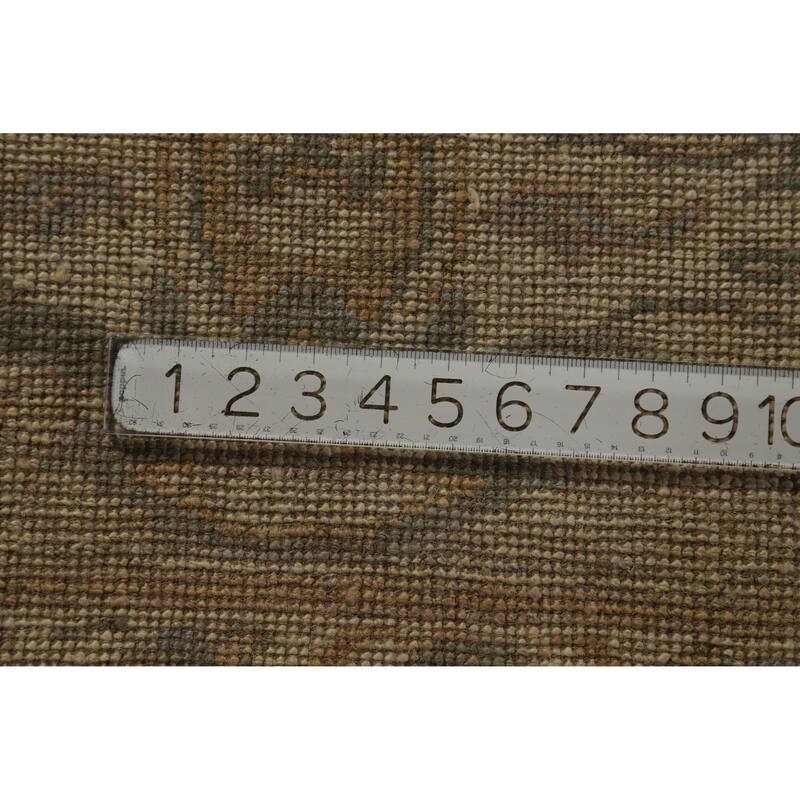 Hand Knotted Oriental 100% Wool Carpet Transitional All-Over Greys & Charcoal Oushak Area Rug - 11' 9'' X 9' 2''