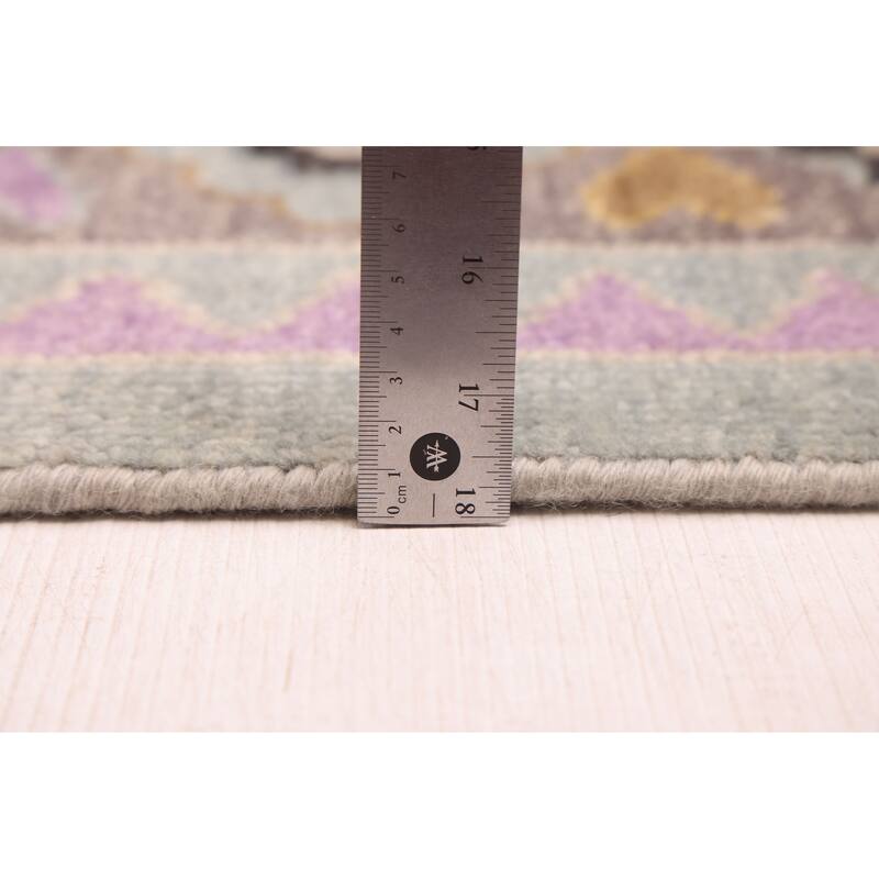 ECARPETGALLERY Hand-knotted Modern Oushak Light Blue Wool Rug - 8'1 x 9'10