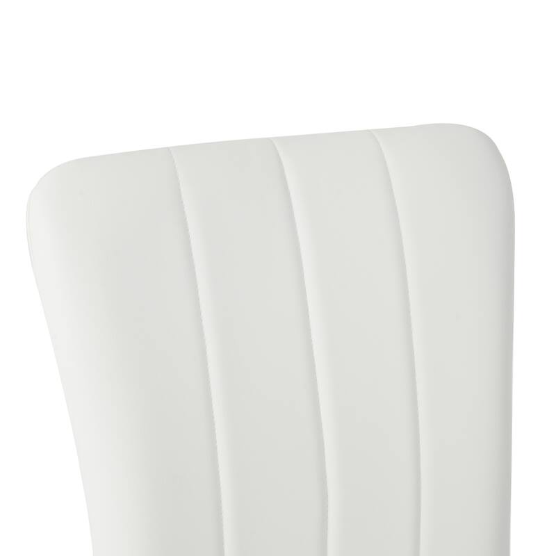 Modern Dining Chair with Metal Chair Legs (Set Of 4) - White