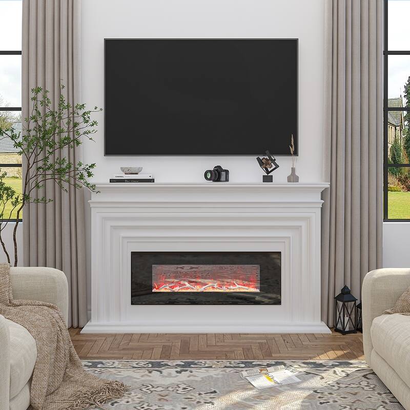 Wall-Mounted Electric Fireplace