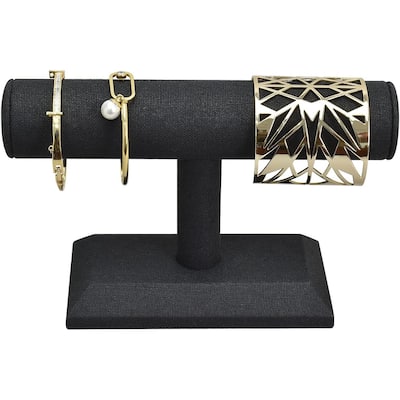 Linen-Covered Wood Jewelry Display - S