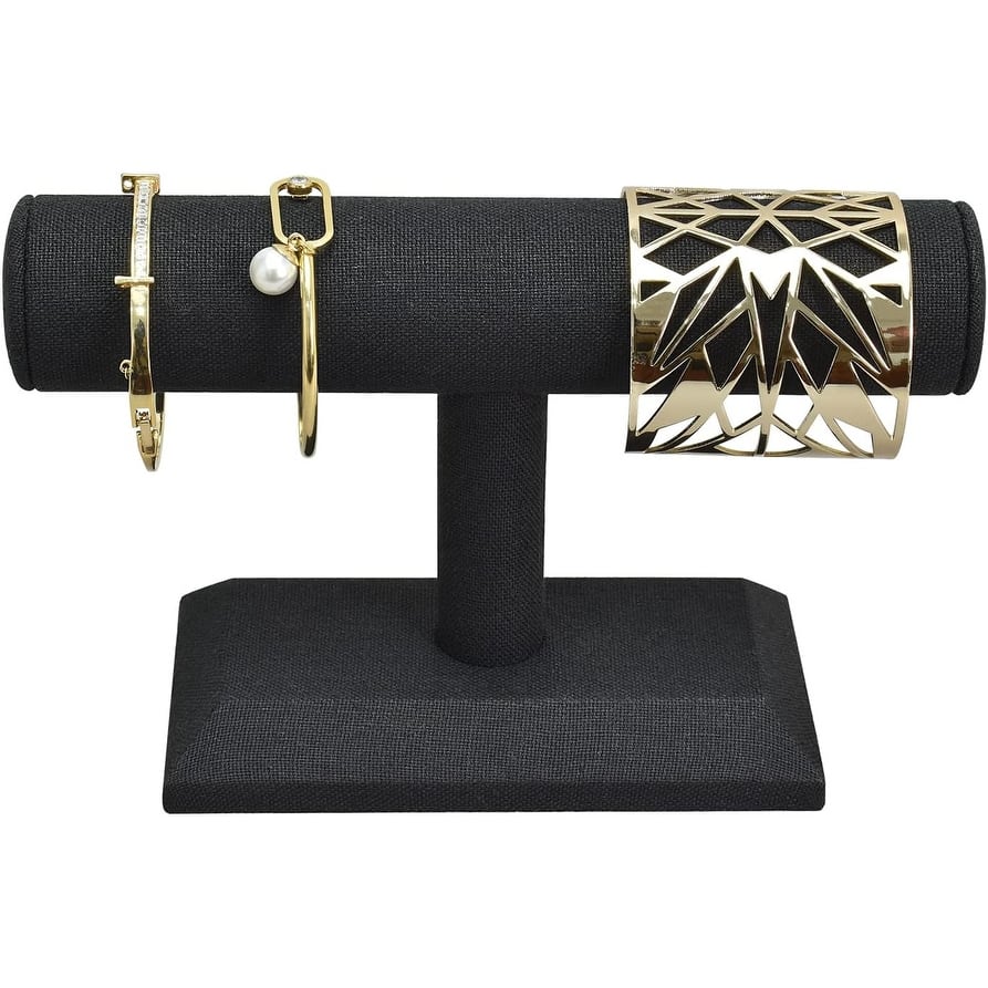 Linen-Covered Wood Jewelry Display - S