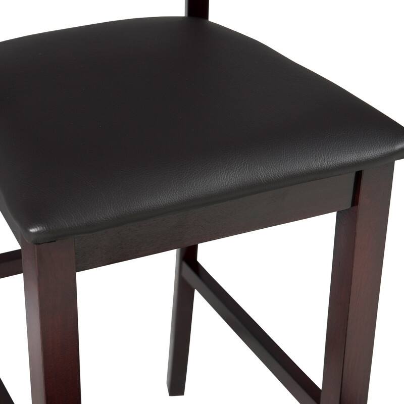 Linon McGrath Dark Cherry Finish Bar Stool