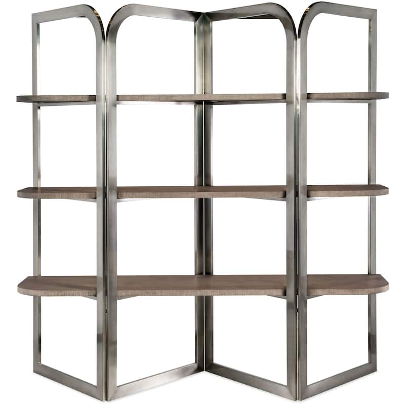 Hooker Furniture 6850-10445 Modern Mood 78" Wide 3 Shelf Metal and