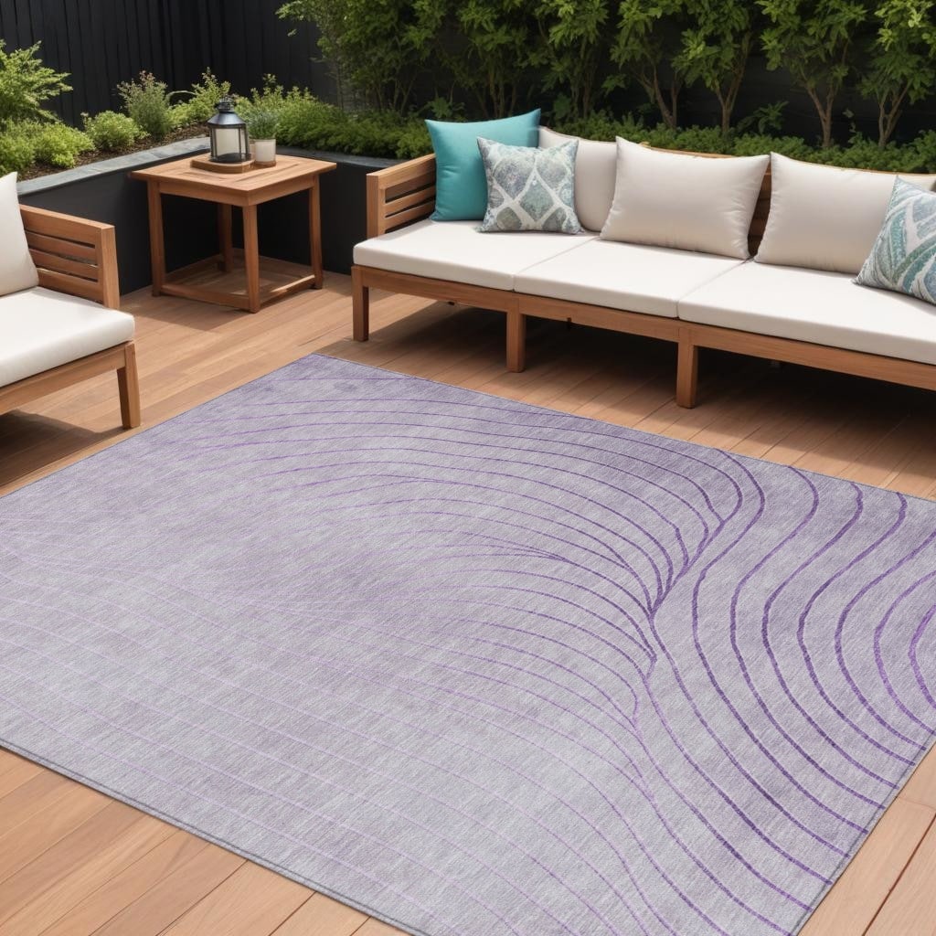 HomeRoots Abstract Transitional Rectangle Outdoor Rug