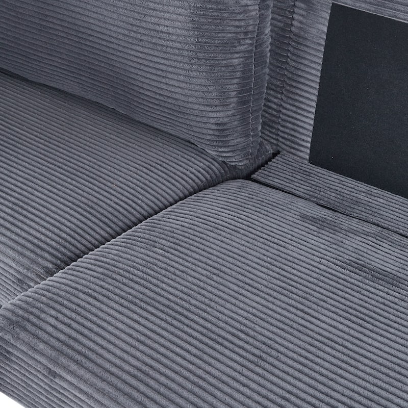 82 Inch Sofa, Comfy Sofa Couch Extra Deep Seats, Corduroy Couch for Living Room Loveseat Removable Sofa Cover Cushions
