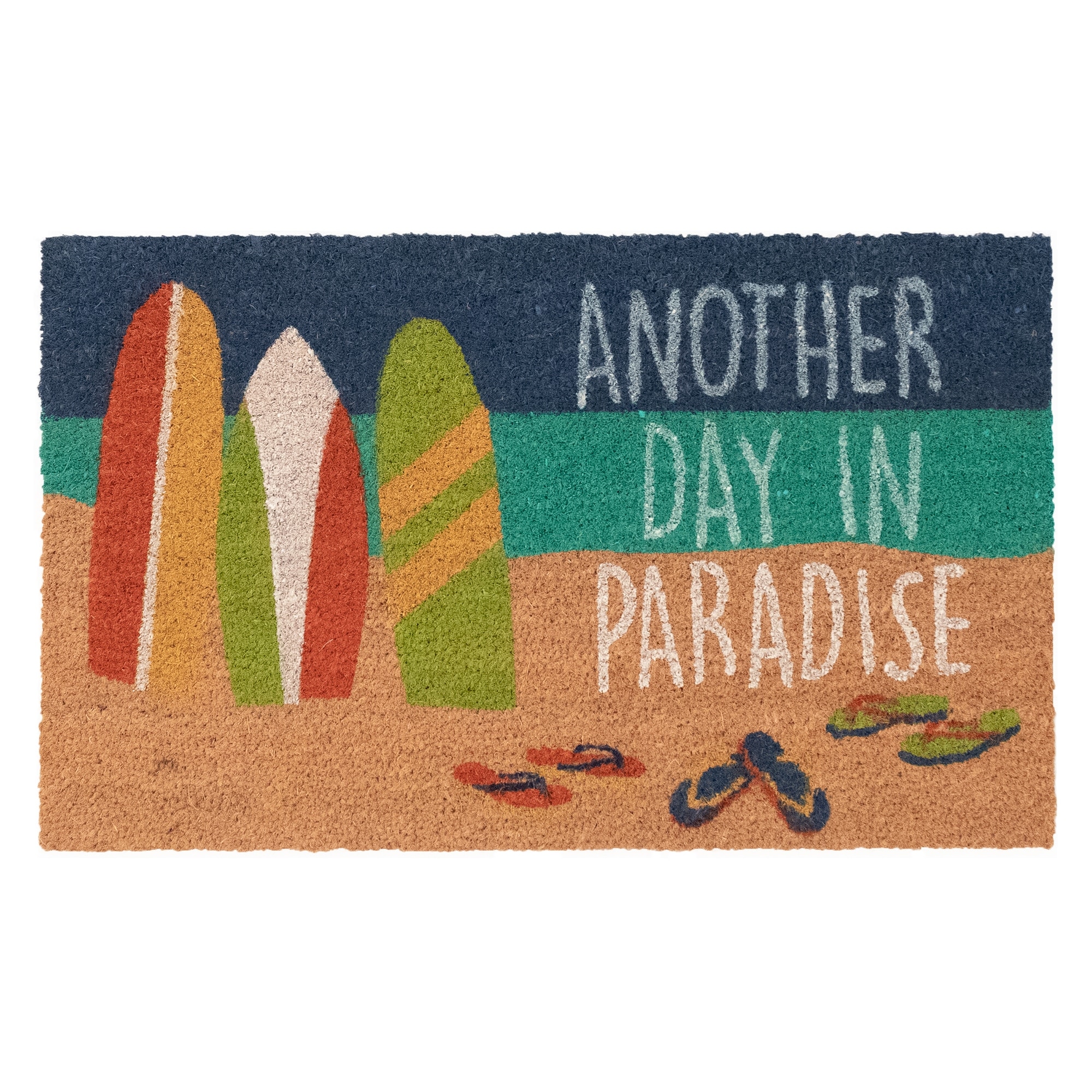 Lush Decor Natura Beach Paradise Outdoor Mat Nautical 18"x30"