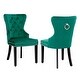 preview thumbnail 12 of 65, Grandview Tufted Upholstered Dining Chair (Set of 2) with Nailhead Trim and Ring Pull Dark Green