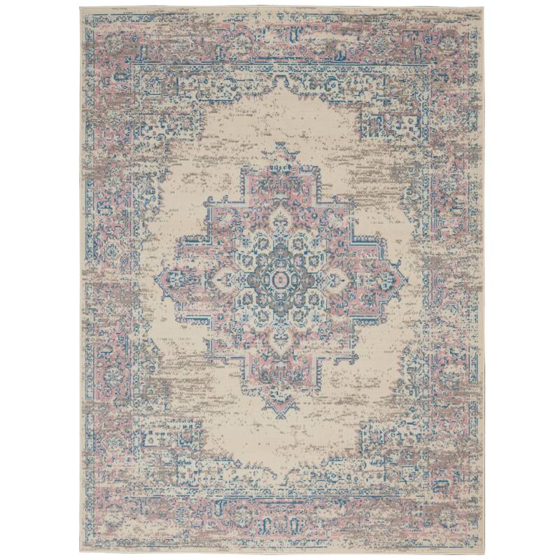 Nourison Grafix Distressed Vintage Medallion Area Rug
