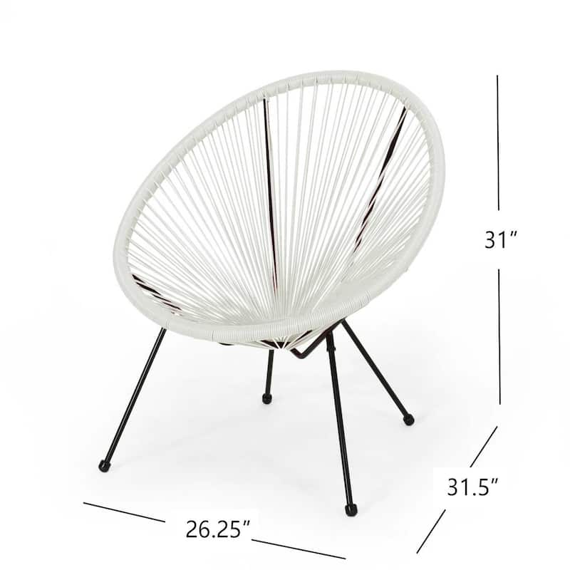 Anson Outdoor Steel/ PE Rattan Hammock Weave Chair (Set of 4) by Christopher Knight Home