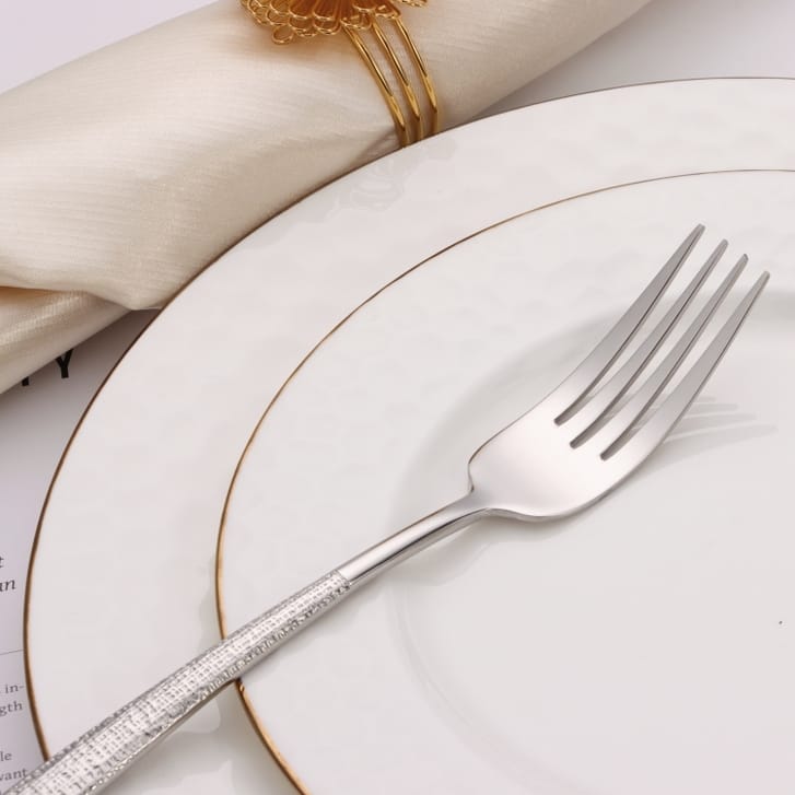 20 Pc Flatware Set with Colorblock Handles