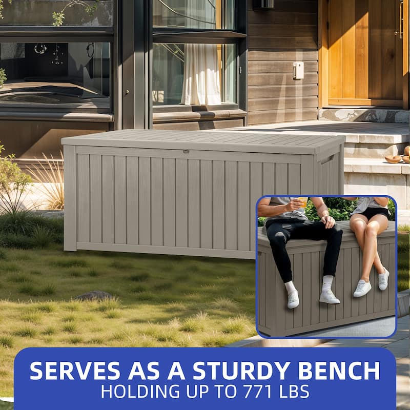 180-230 Gallon Outdoor Storage Waterproof Deck Box