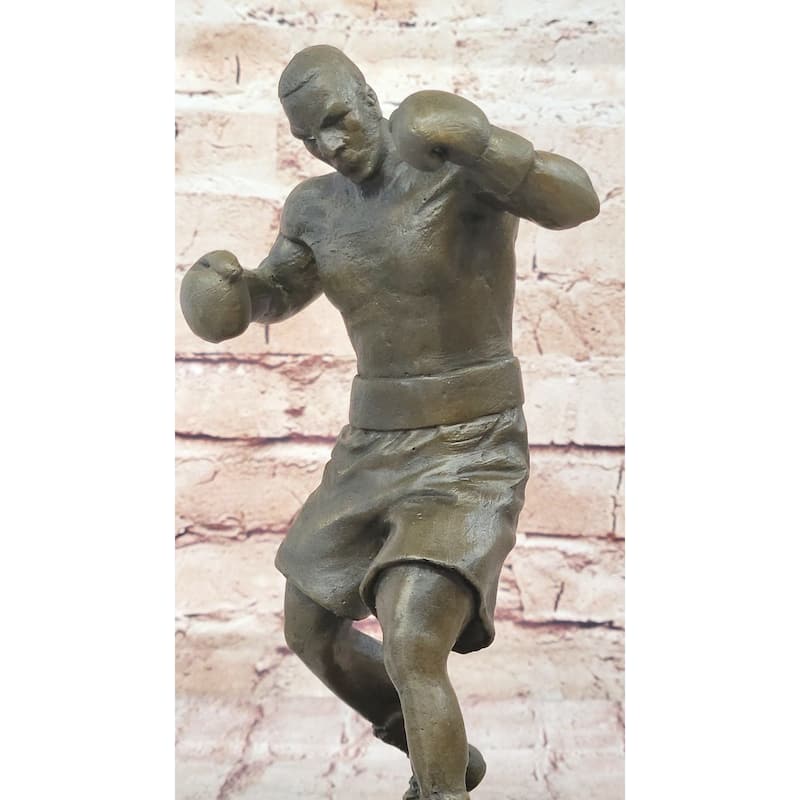 Mike Tyson Boxing Champ Boxer Bronze Sculpture Marble Base Statue Figurine Sale