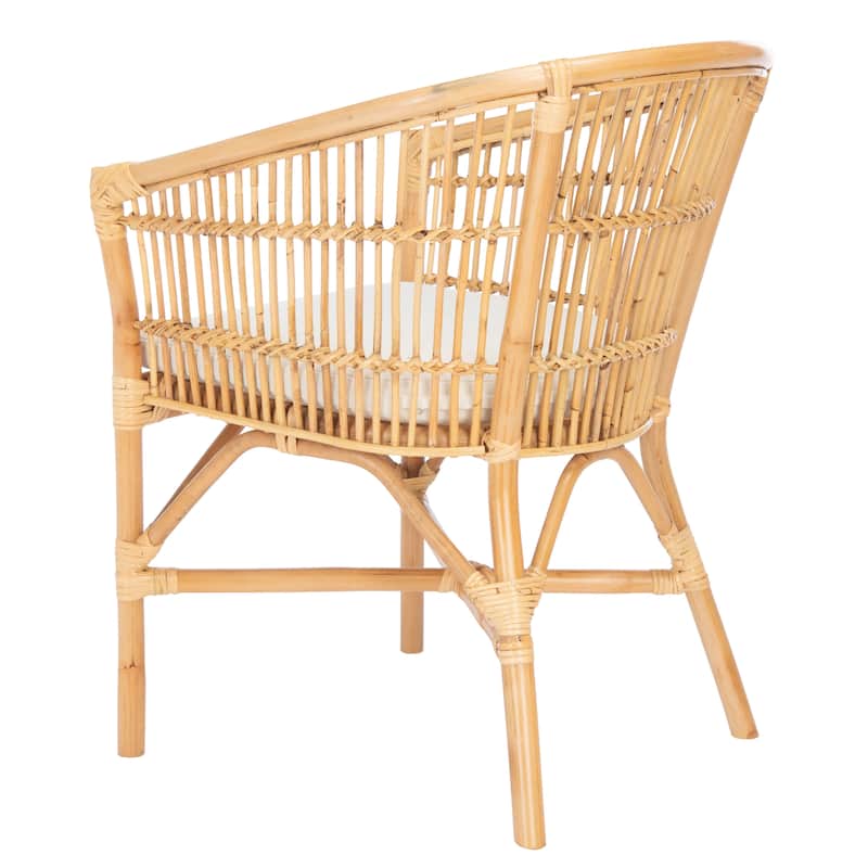 SAFAVIEH Sula Natural Rattan Accent Chair - 22.6" W x 24" L x 30.7" H - 23Wx24Dx31H