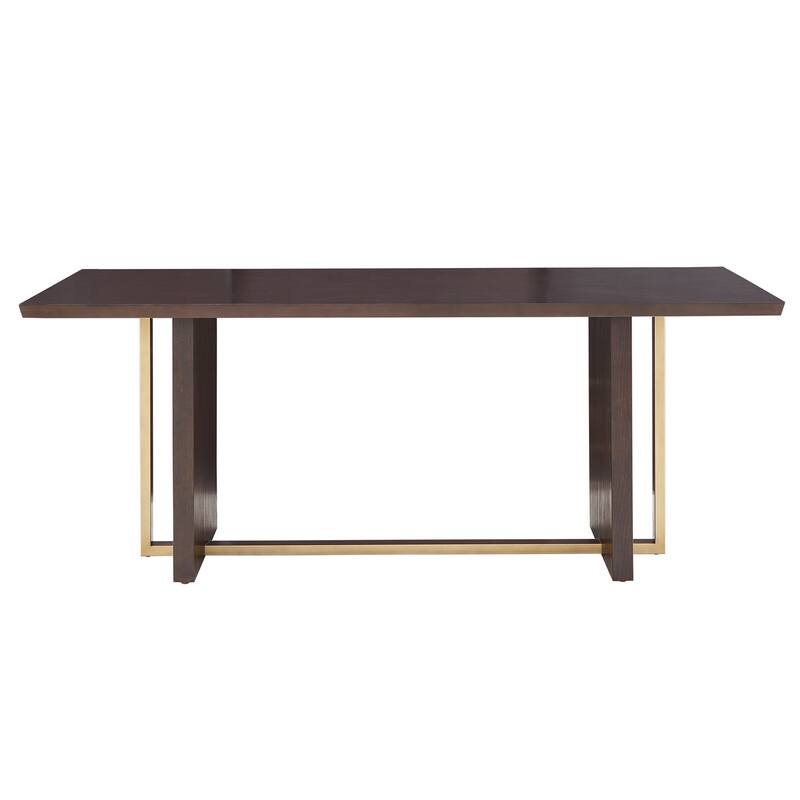 Andrea Espresso 78-inch Rectangular Dining Table by iNSPIRE Q Modern - 78" Rectangular Dining Table