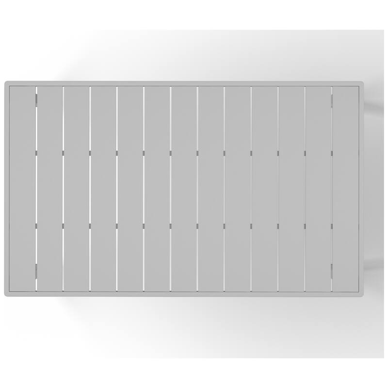 Frond and Form 59 Inch By 35.4 Inch Outdoor Steel Rectangular Dining Table