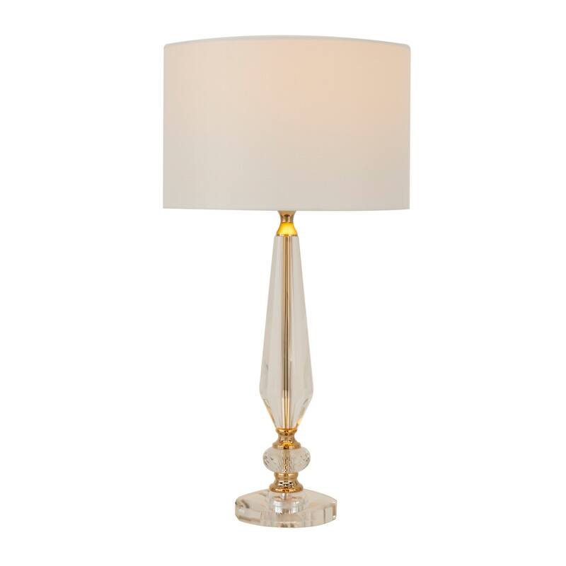 Clear Crystal Room Buffet Lamp with Gold Accents