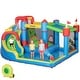 preview thumbnail 2 of 7, Outsunny 6-in-1 Inflatable Water Slide, Kids Castle Bounce House Includes Slide, Trampoline, Pool, Water Gun, Climbing Wall