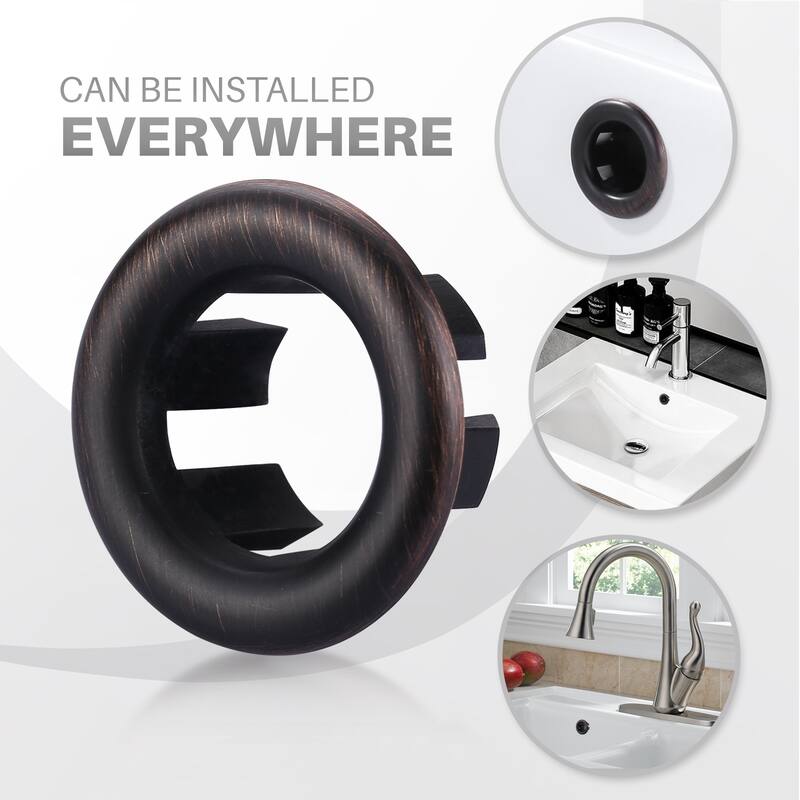 WOWOW 1.2 in. Sink Basin Trim Overflow Cover (2-Pack)