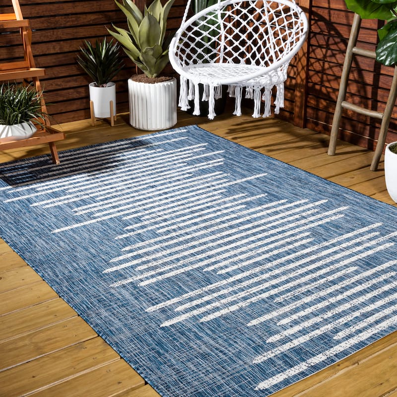 JONATHAN Y Colonia Berber Stripe Geometric Indoor/Outdoor Area Rug