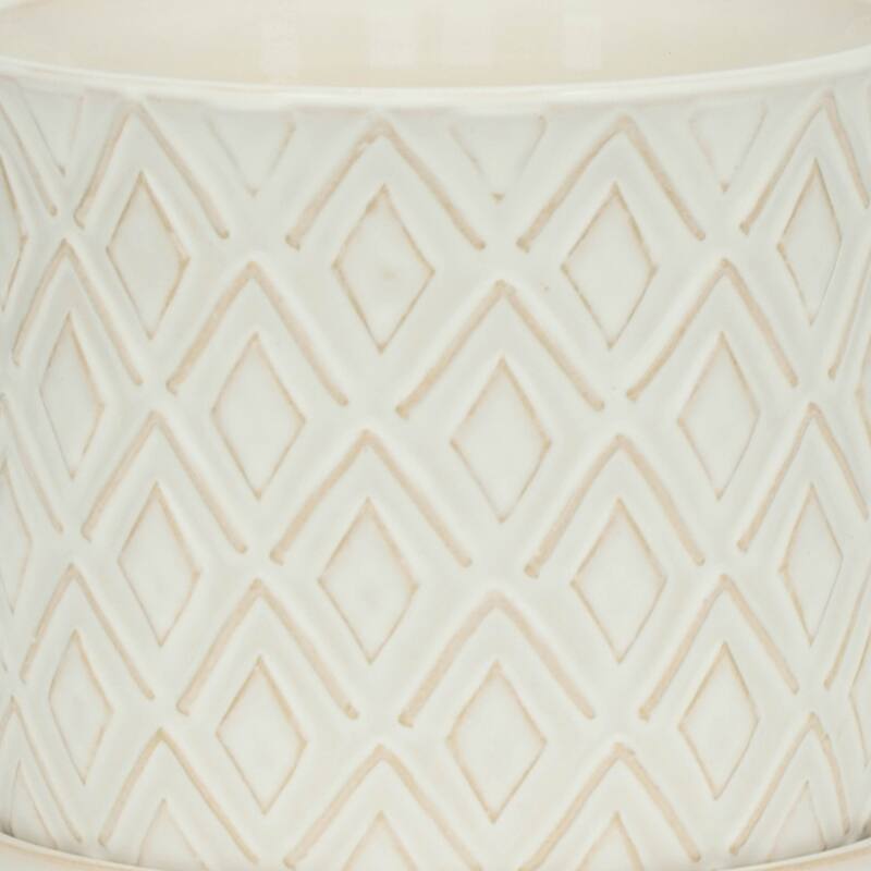 Sagebrook Home Modern Indoor or Outdoor Ceramic Planter Set of 2
