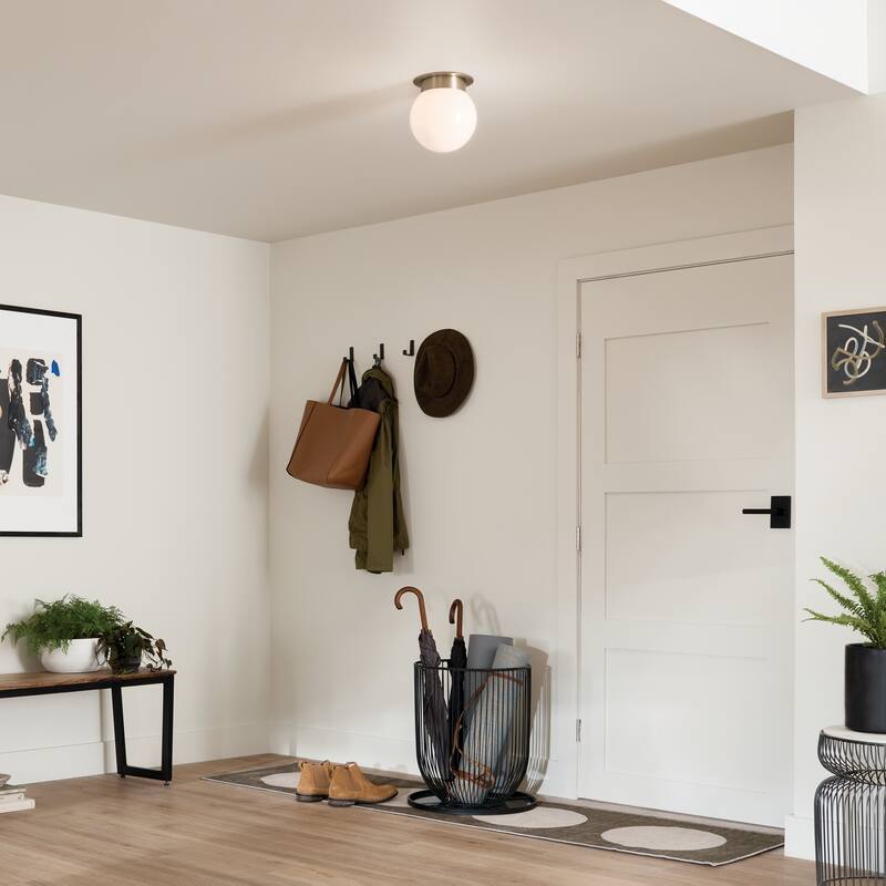 Kichler Lighting Albers 8 in. 1-Light Champagne Bronze Round Flush Mount Light