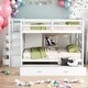 preview thumbnail 2 of 37, Multifunction Full Over Full Elegant Bunk Bed with Twin Size Trundle and Staircase