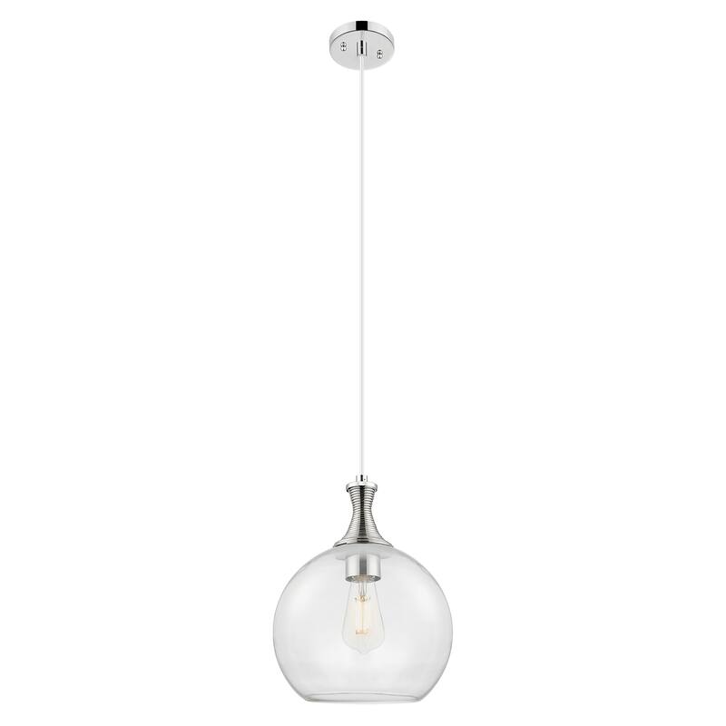 Innovations Lighting Downtown Urban - Astor - 1 Light 8" Metal Detailed Cord Hung Mini Pendant - Clear Shade/Polished Nickel