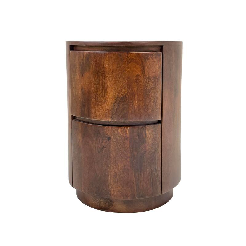 Carolina Living Kingston 2-Drawer 18" Round Nightstand