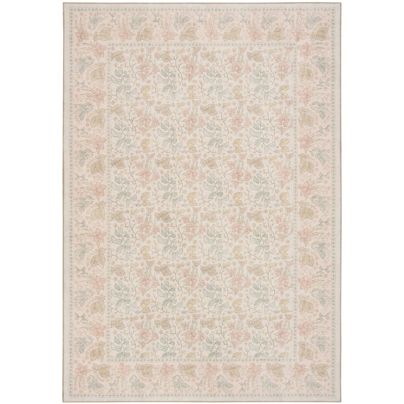 Nourison Botanical Washables Indoor only Textured Floral Area Rug
