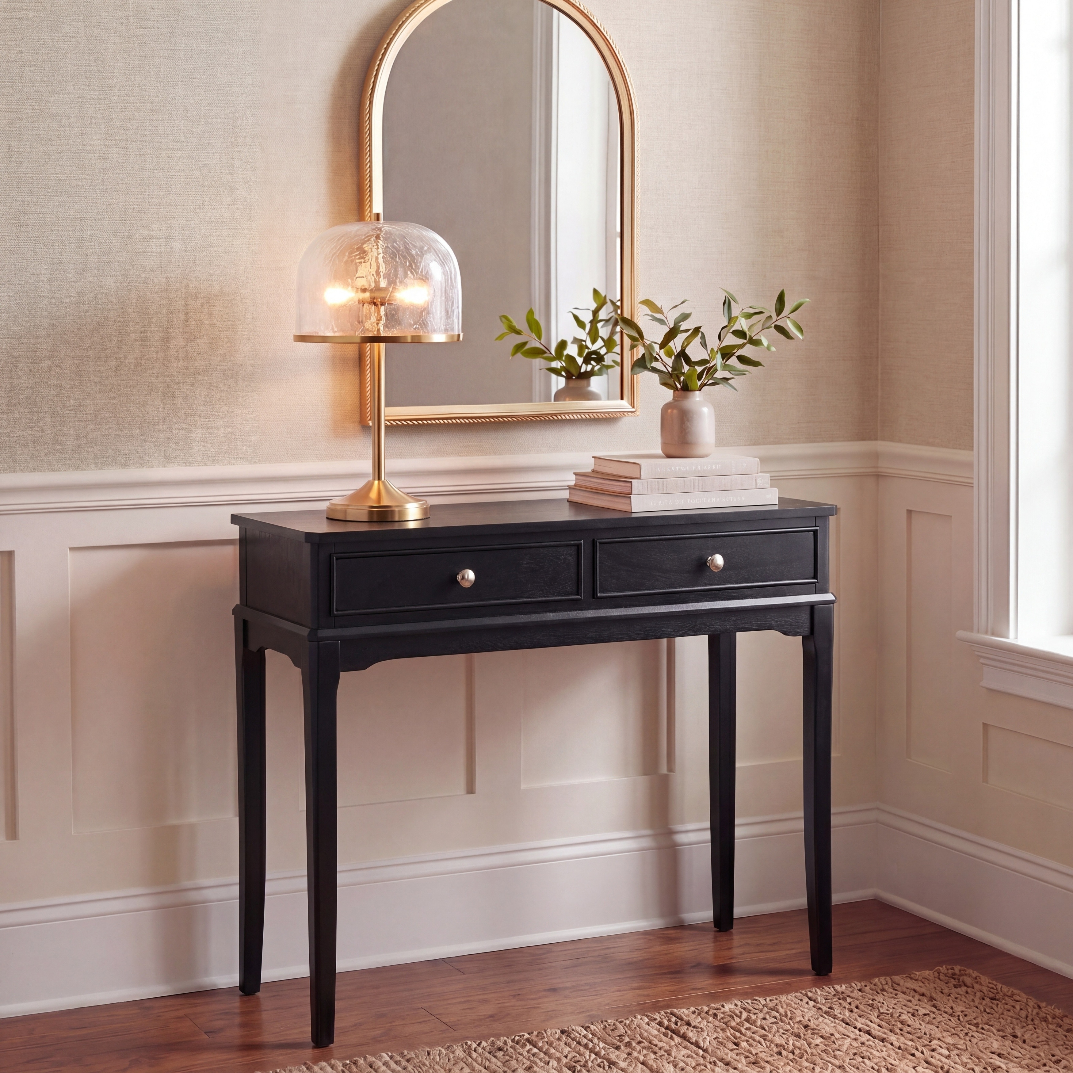 SAFAVIEH Affie 2-Drawer Console Table - 35.5" W x 13" L x 29.5" H - 36Wx13Dx30H