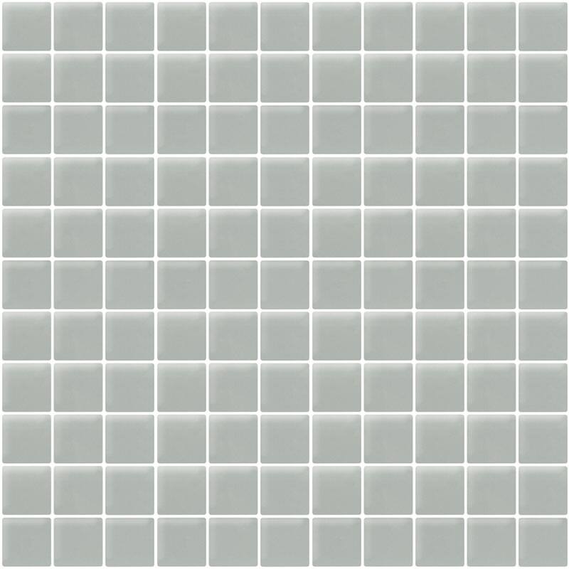 Apollo tile 12" x 12" Colorway Glossy Gray Glass Tile (9.67 sq ft/case) - 10 Pack