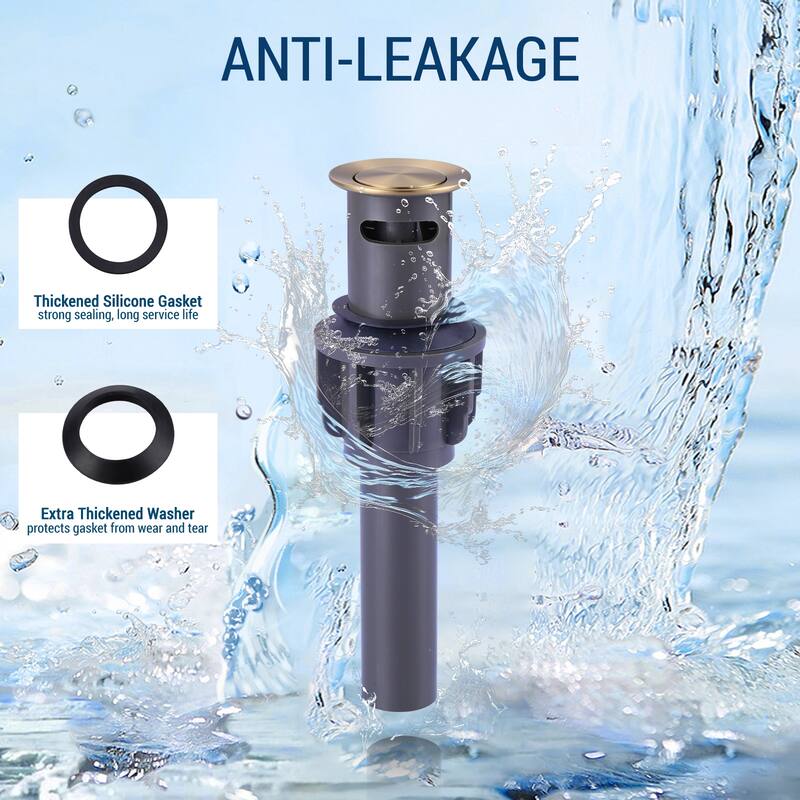 WOWOW 2-Piece Economical Easy Clean Pop Up Drain With Overflow