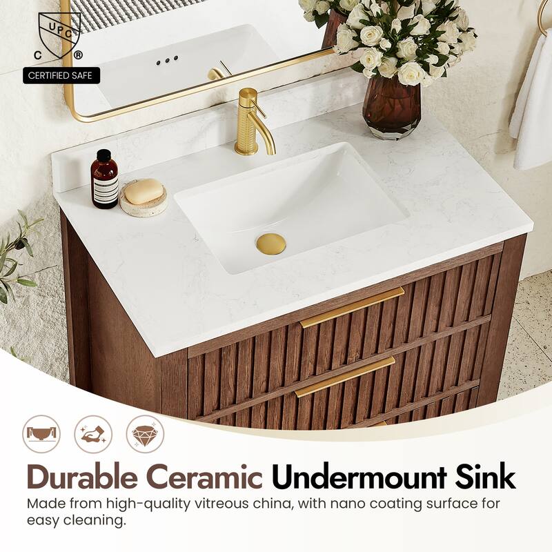 Shenzhen Bath Vanity with Composite Stone Top without Mirror