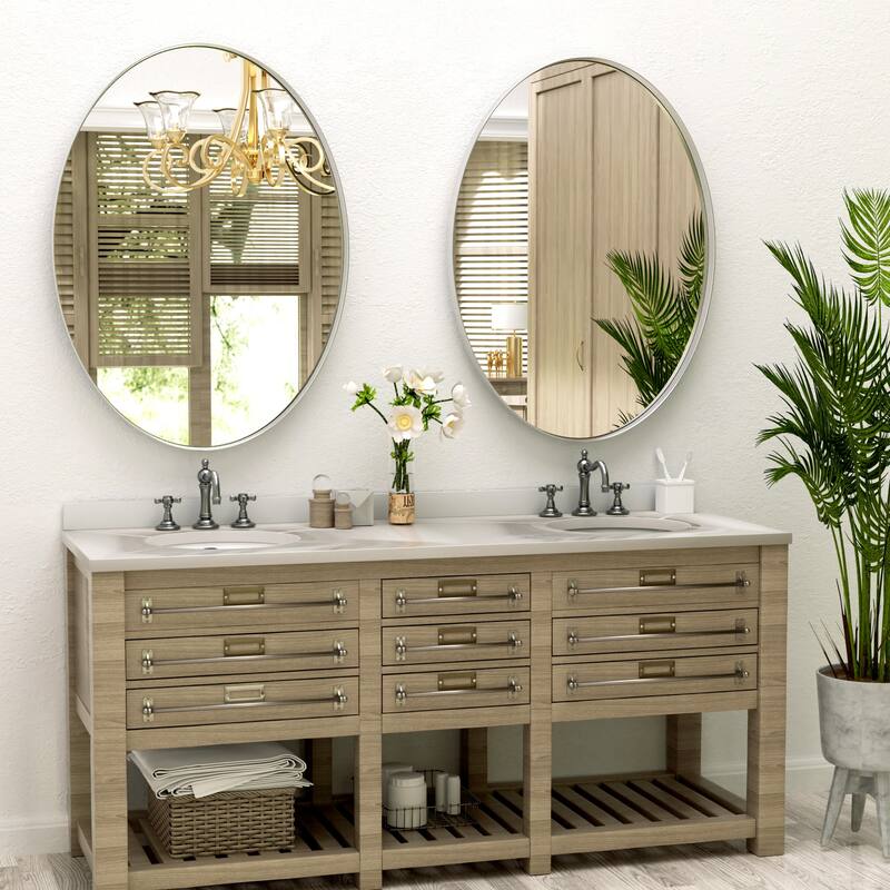 Bathroom Mirror Wall Mirror Vanity Mirror with Metal Frame (1 Piece)