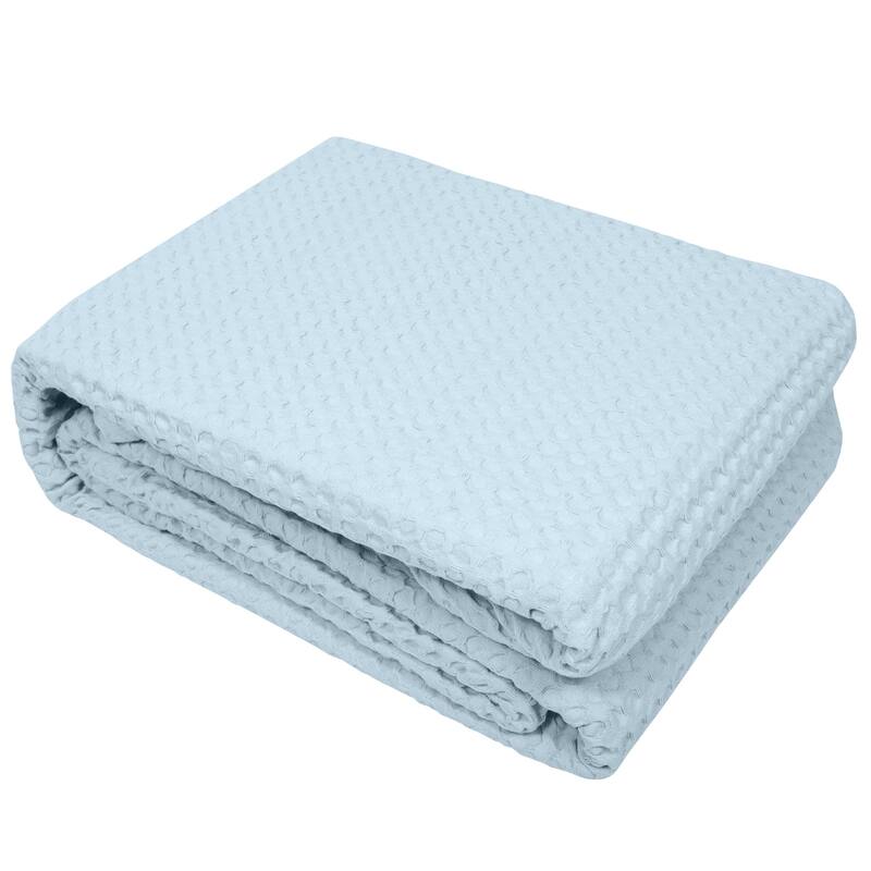 Sweet Home Collection Waffle Weave Cotton Blanket