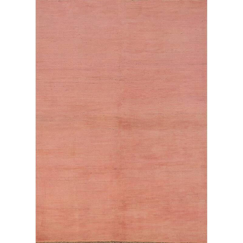 Light Pink Modern Gabbeh Oriental Area Rug HandKnotted Wool Carpet 4