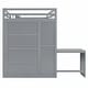 preview thumbnail 8 of 30, Full Size Bunk Bed with Wardrobe,Desk and Shelves