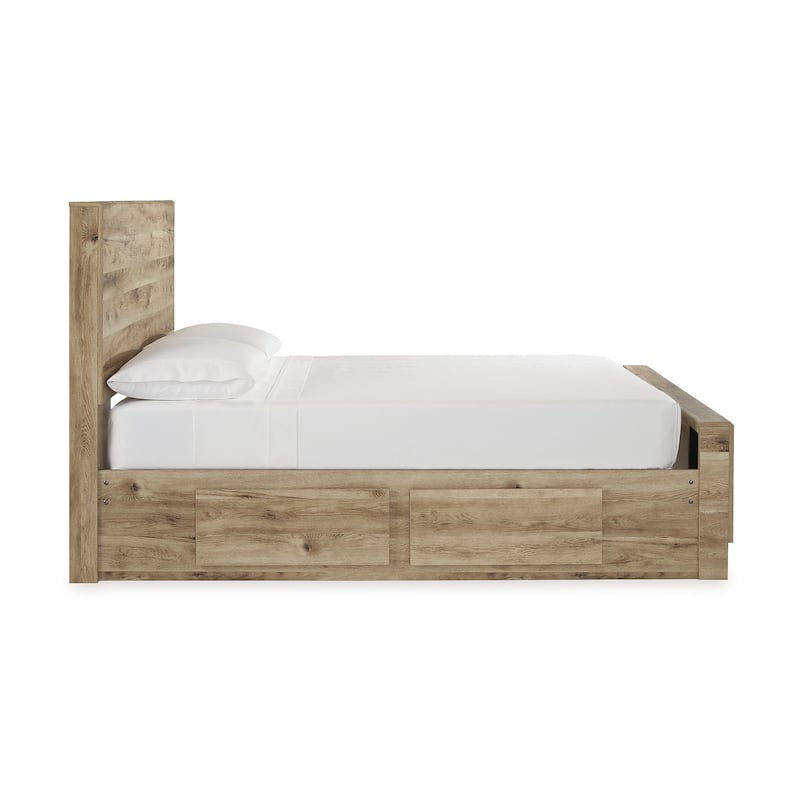 Signature Design by Ashley Hyanna Tan Brown Bed with 2 Side Storage